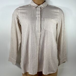 Madewell Striped Button-Up Flannel. Sz M